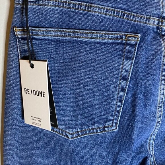 Re/Done 90's High Rise Ankle Crop with Raw Hem Size 29 - Picture 4 of 8